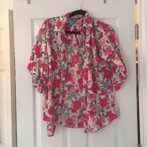 Floral Boyfriend Style Button Down